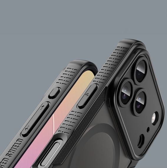 Case for iPhone 17 Pro Max, for MagSafe, armoured, black