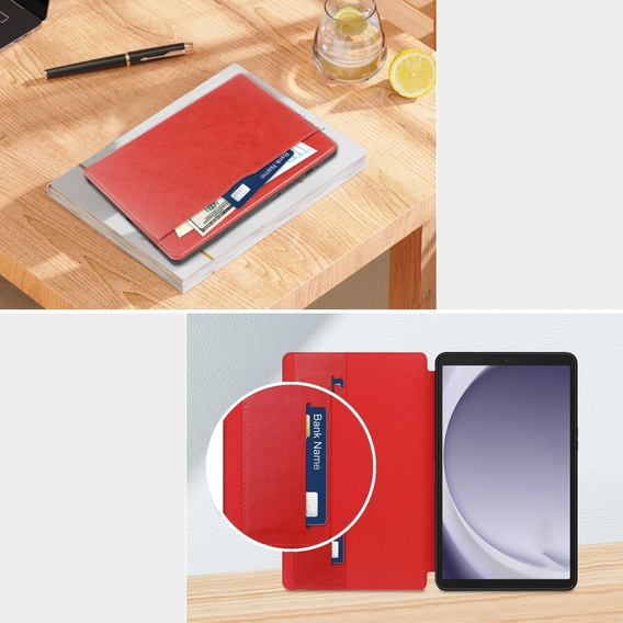Case for Samsung Galaxy Tab A9, Business Card, red