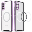 Camera Protection Case for Samsung Galaxy S21 FE 5G, CamShield MagSafe, transparent / purple