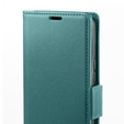 Case for Xiaomi Poco F7 Ultra, ERBORD Glossy Litchi, wallet with flap, green