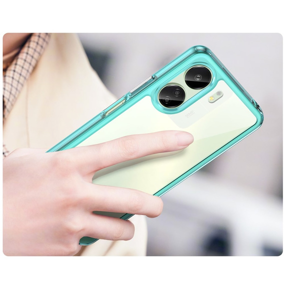 Case for Xiaomi Redmi 13C / Poco C65, Fusion Hybrid, transparent / blue