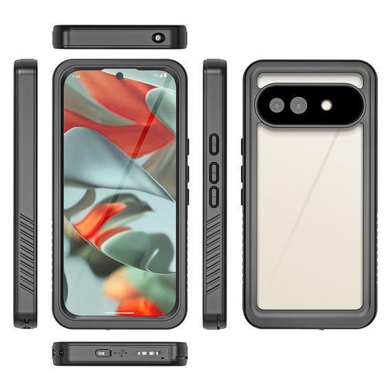 IP68 Waterproof Case for Google Pixel 9a, Redpepper, black
