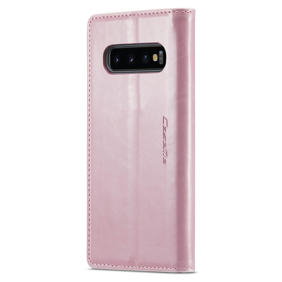 CASEME flip case for Samsung Galaxy S10+ Plus, Waxy Textupink, pink