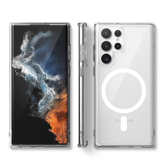 Case for Samsung Galaxy S22 Ultra, Dropproof MagSafe, transparent