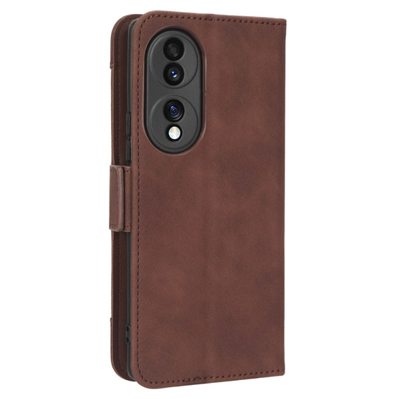 Flip case for Honor 70 5G, Card Slot, brown