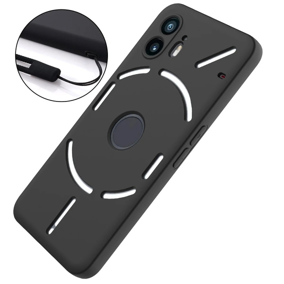Case for Nothing Phone 2, Silicone Lite, black