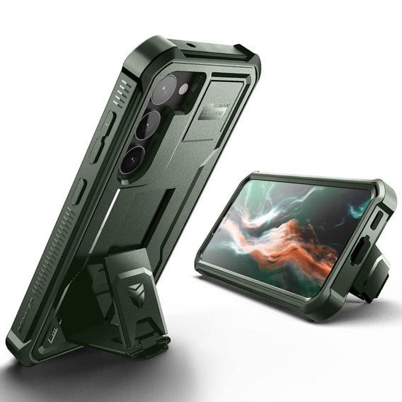 Armored case for Samsung Galaxy S23, Dexnor Full Body (Two Frames), green