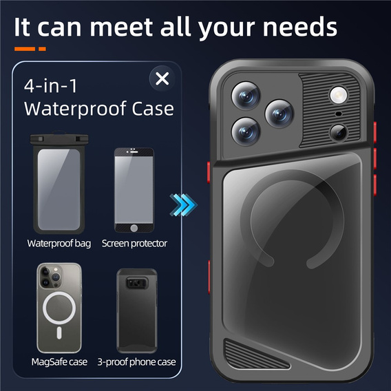 SHELLBOX GTM IP68 waterproof case with MagSafe for iPhone 17 Pro Max