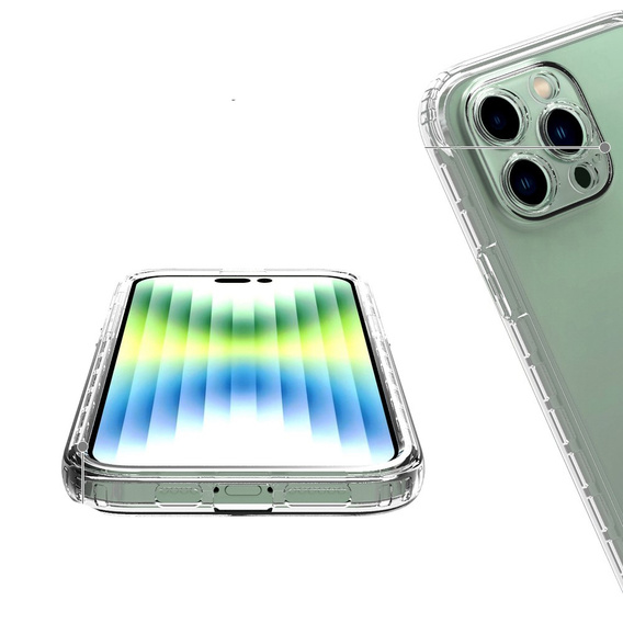 Case for iPhone 14 Pro, Shockproof, with film, transparent