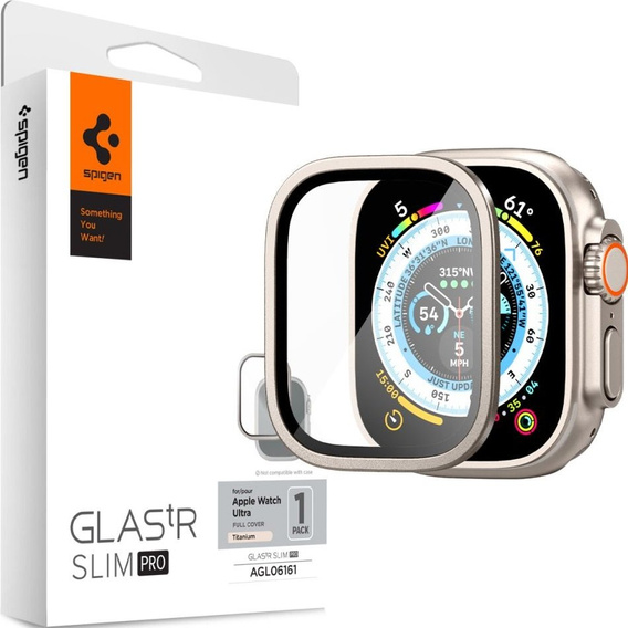 SPIGEN Tempered Glass for Apple Watch Ultra 49mm, Titanium
