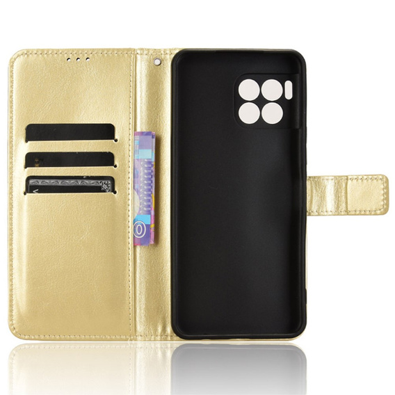Flip case for T Phone 2 Pro 5G, Crazy Horse Wallet, gold