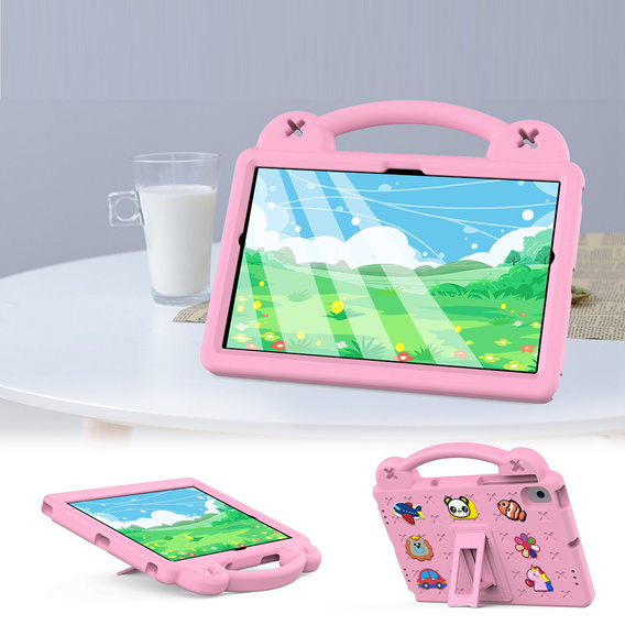 Children's case for Samsung Tab A8 10.5 X200 / X205, Cute Patterns, with stand, pink