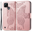 Flip case for Realme C21Y / C25Y, Butterfly, pink