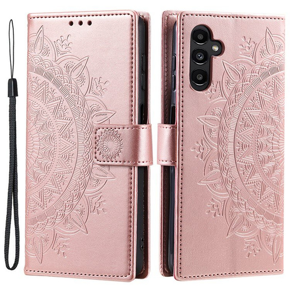 Flip case for Samsung Galaxy A55 5G, Mandala Flower, green