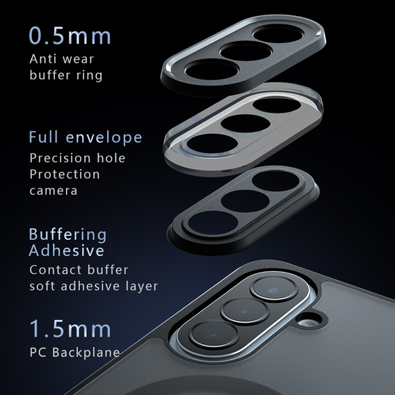 Fusion Hybrid MagSafe Case for Samsung Galaxy A57 5G, Black