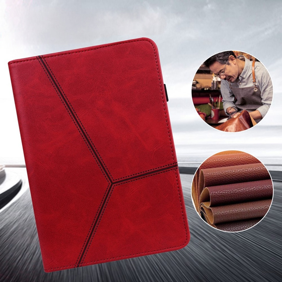 Case for Samsung Galaxy Tab S10 Lite / S10 FE / S9 FE / S9, Classic, with space for stylus, red