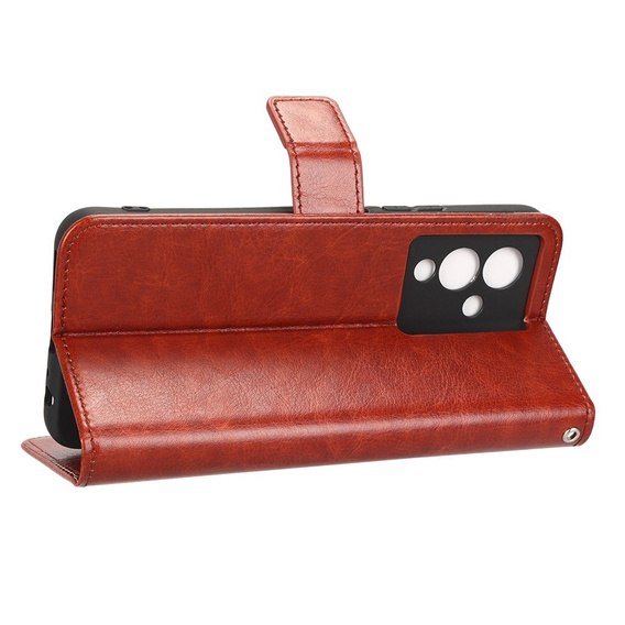 Flip case for Infinix Note 12 5G, Crazy Horse Wallet, brown