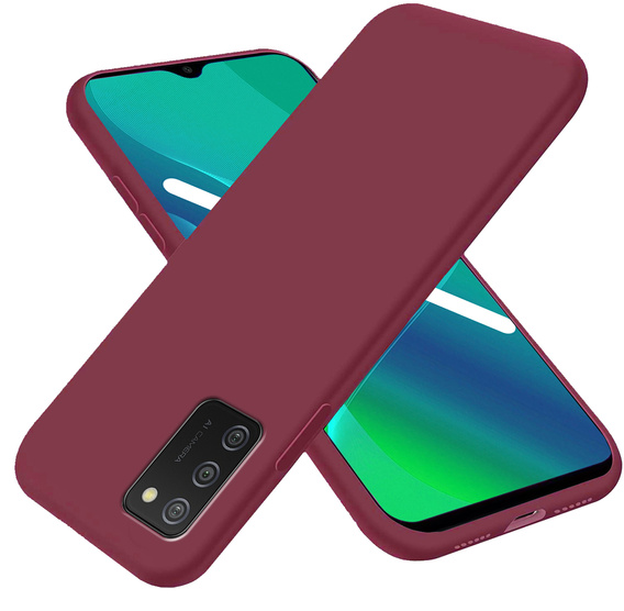Thin Case for Samsung Galaxy A02s, Slim, maroon