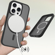 ERBORD Case with MagSafe for iPhone 16 Pro, Matte Case, active button, matt / black