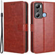 Flip case for Infinix Hot 20i, Crazy Horse Wallet, brown