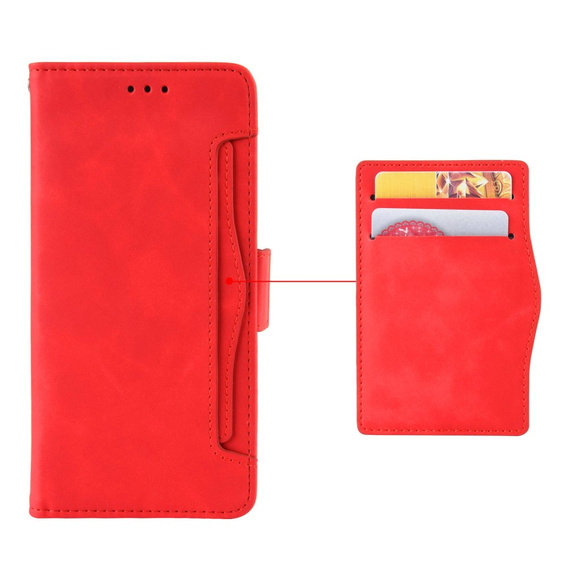 Flip case for Realme 11 Pro 5G / Pro+ 5G, Card Slot, red