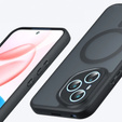 Case for Honor 400 Pro 5G, for MagSafe, ERBORD Matt Case, black + Screen Glass