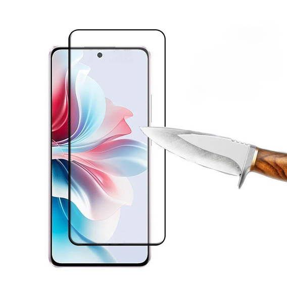 3D Tempered Glass for Oppo Reno 11F 5G, black