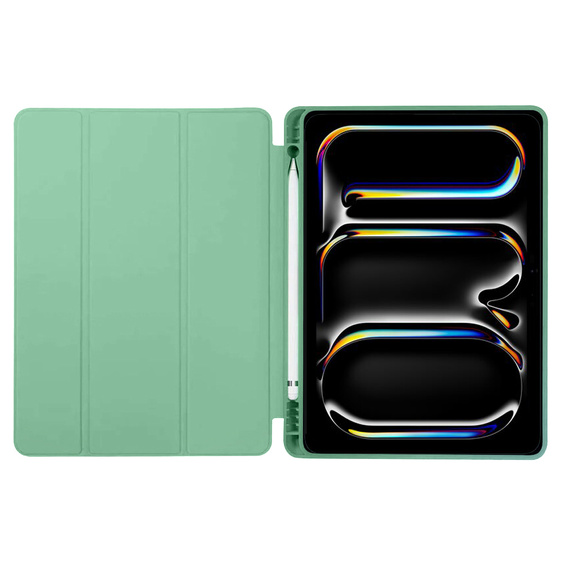 Case for Apple iPad Pro 13" 7 gen. 2024 (A2925, Smartcase with stylus space, green