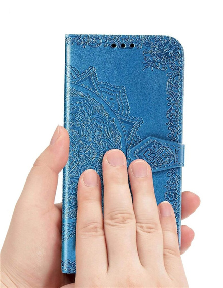 Flip case for Oppo Reno 12, Mandala, blue