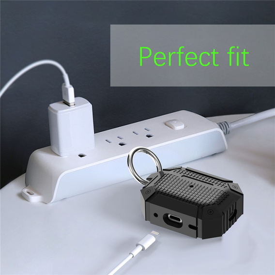 Armoured headphone case with carabiner for Apple AirPods Pro 3