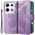 Flip case for Infinix Note 30 VIP, Butterfly, purple