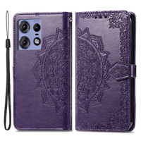 Flip case for Motorola Edge 50 Pro, Mandala, purple