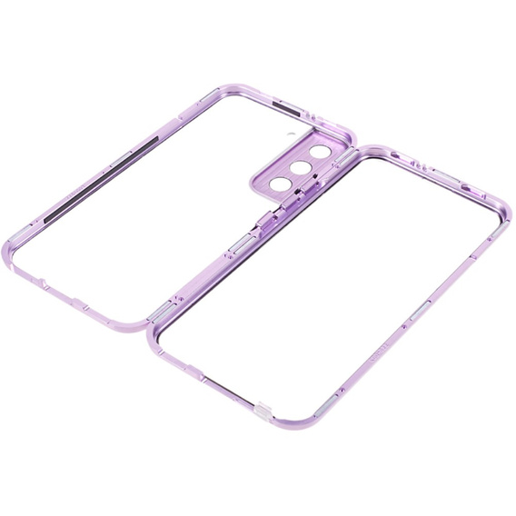 Case for Samsung Galaxy S21, Magnetic Dual Glass, purple