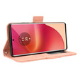 Flip case for Motorola Edge 50 Fusion 5G, Card Slot, pink