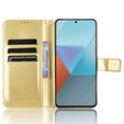 Flip case for Xiaomi Redmi Note 13 Pro 5G, Crazy Horse Wallet, gold