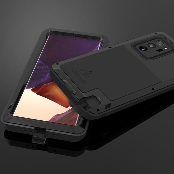 Love Mei Case for Samsung Galaxy Note 20 Ultra, armored without glass, black