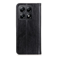 Case for Xiaomi 14T, Wallet Litchi Leather, black