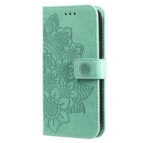 Flip case for Realme C67, Mandala, green
