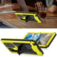 Armored case for Samsung Galaxy S22 Ultra, R-JUST CamShield Slide, yellow