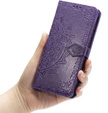 Flip case for Samsung Galaxy M55 5G, Mandala, purple