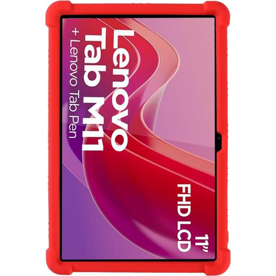 Silicone case for Lenovo Tab M11, Impact, armor, red