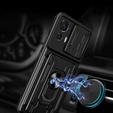 Armored case for Motorola Edge 30 Neo 5G, Camera Slide Card Slot, black