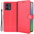 Flip case for Motorola Moto G84 5G, Crazy Horse Wallet, red