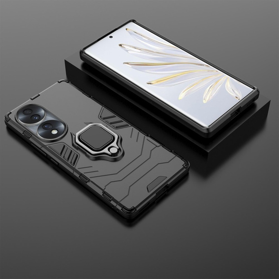 Case for Honor 70 5G, Kickstand Ring, black