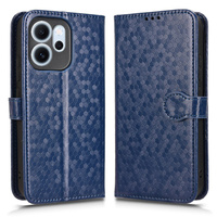 Flap case for Oppo Reno 14F, Wallet Rhombus, blue