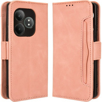 Flip case for Realme GT 6 / 6T, Card Slot, pink