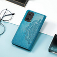 Flip case for Motorola Moto E14, Mandala, blue