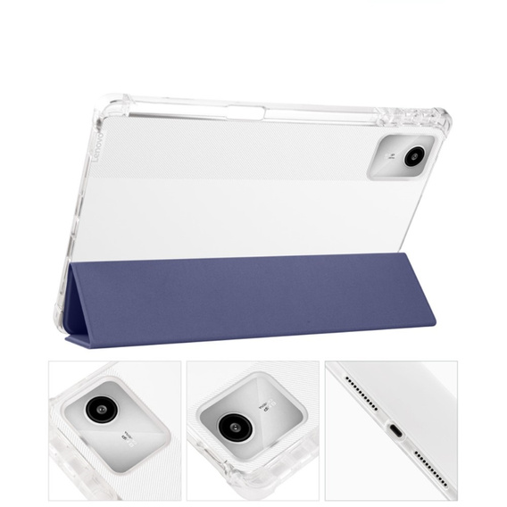 Case for Lenovo Tab M11, Smartcase Hybrid, with stylus space, dark blue