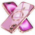 Case for iPhone 16 Plus, Electro MagSafe, pink + Screen Glass