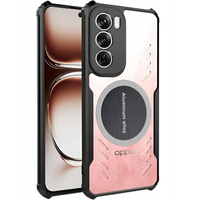 Case for Oppo Reno 12, with magnetic sheet, transparent / black